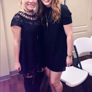 Tobi black shift dress